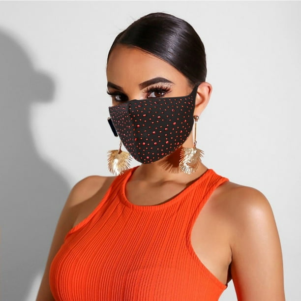 Individually Packed! Details about New Red Rhinestones Waterproof Face Mask Individually Packed! Details about New Red Rhinestones Waterproof Face Mask